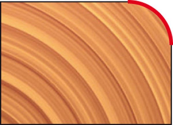 Hovedbilde Freud fresestål | Avrunding | 8 mm tange | m/lager | Treverk