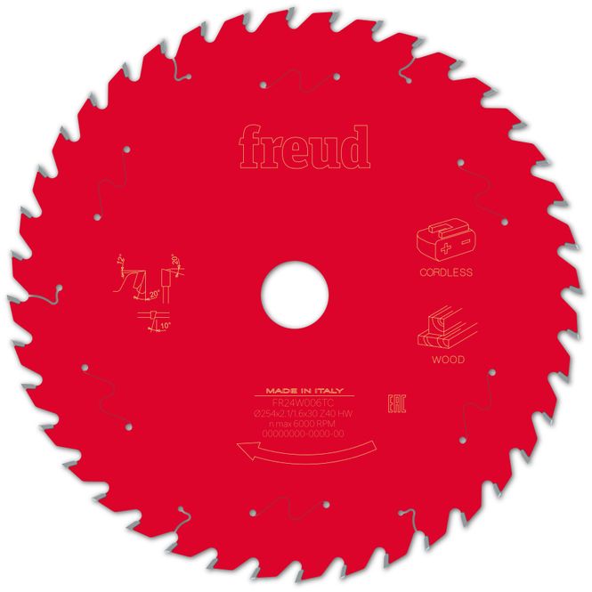 Hovedbilde 254x30 | Z40 | Tannbredde 2,1 mm | Freud sagblad for batteridrevet bordsag