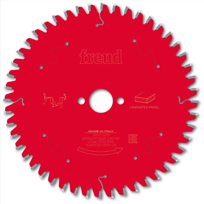 Hovedbilde 165x20 | Z48 | Tannbredde 2,6 mm | Laminat | Freud sagblad for Sirkelsag