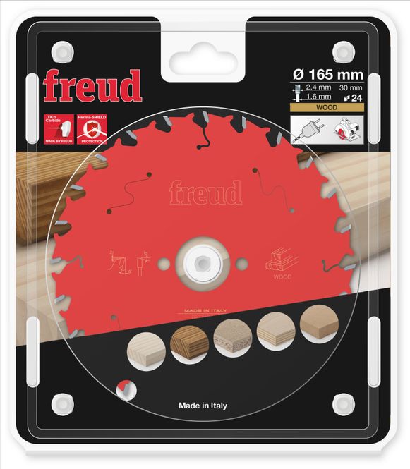 Hovedbilde 165x30 | Z24 | Tannbredde 2,4 mm | Tre | Freud sagblad for Sirkelsag