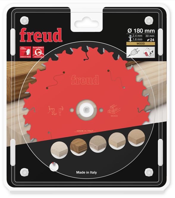 Hovedbilde 180x30 | Z24 | Tannbredde 2,4 mm | Tre | Freud sagblad for Sirkelsag