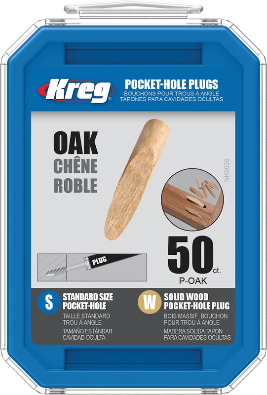 Kreg lommehullsplugger | Massiv Eik | standard | 50 stk.
