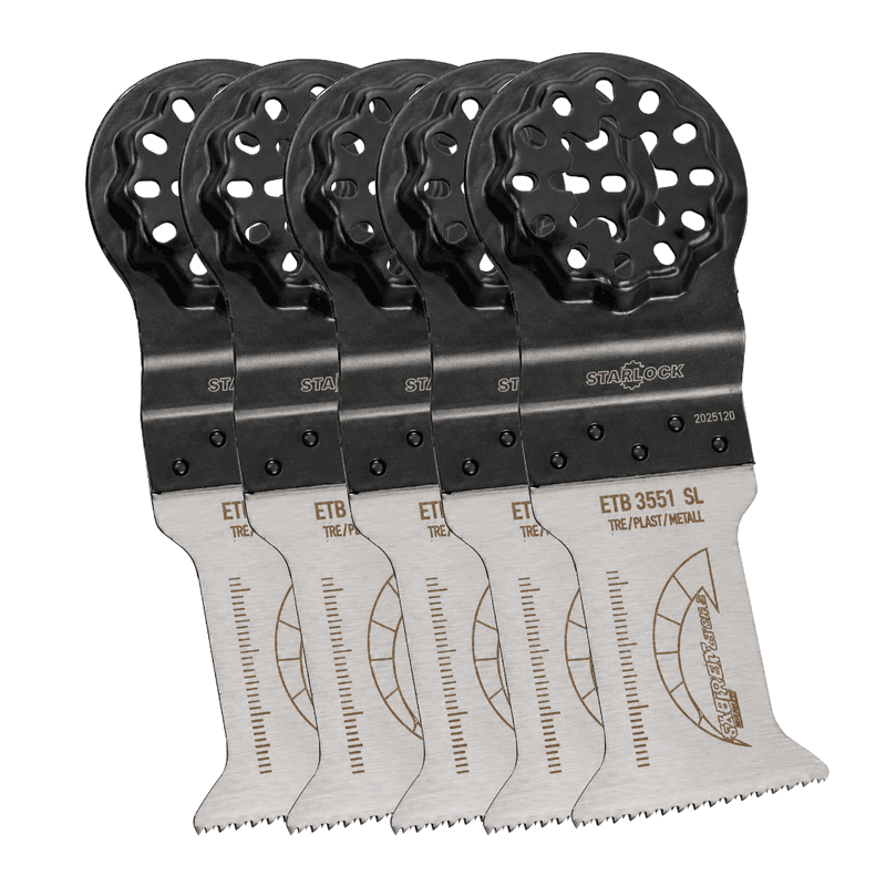 Multikutterblad 5 stk for tre - plast - metall 35x51mm