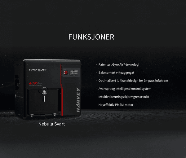 Hovedbilde HARVEY GYRO AIR G-700Pro Støv og Sponavsug