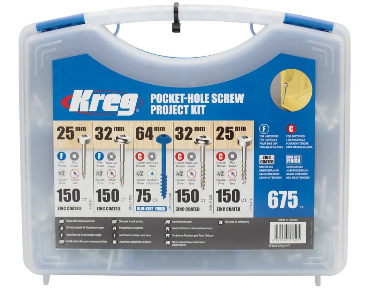 Kreg Lommehull-skruer | sett - 675 stk