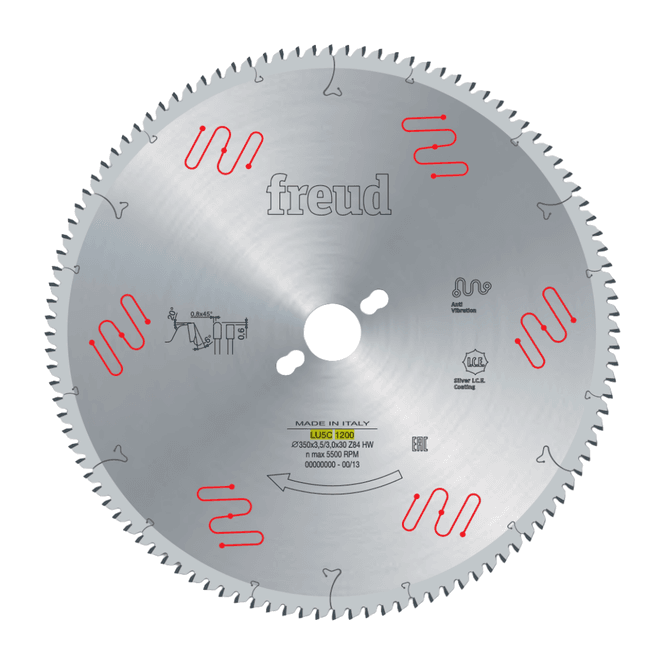Hovedbilde 350x30 | Z84 | Tannbredde 3,5 mm | Aluminium | Freud Sagblad for Kapp og Gjærsager