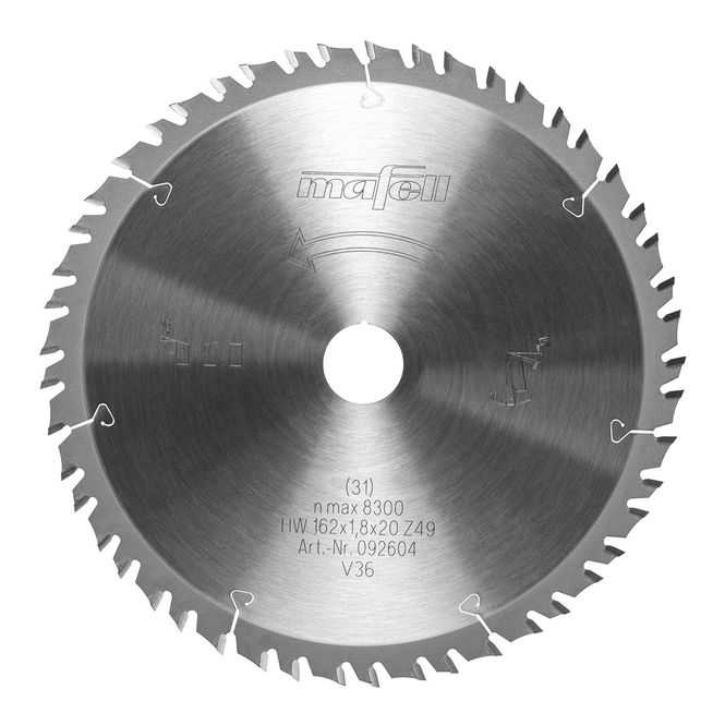 Hovedbilde MAFELL KSB-WF162 GT Sagblad 162×20 mm – Z49 – Finsnitt i tre